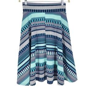 Agnes & Dora A-Line Skirt Blue Striped Women's Size Small